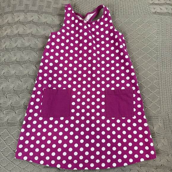 Hanna Andersson Print Knot Back, Picking Violet Dress ~ 120 ~ 6/7 - Picture 1 of 10